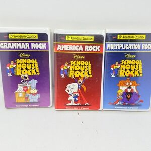 Schoolhouse Rock 25th Anniversary Collection VHS Grammar America Multiplication‎